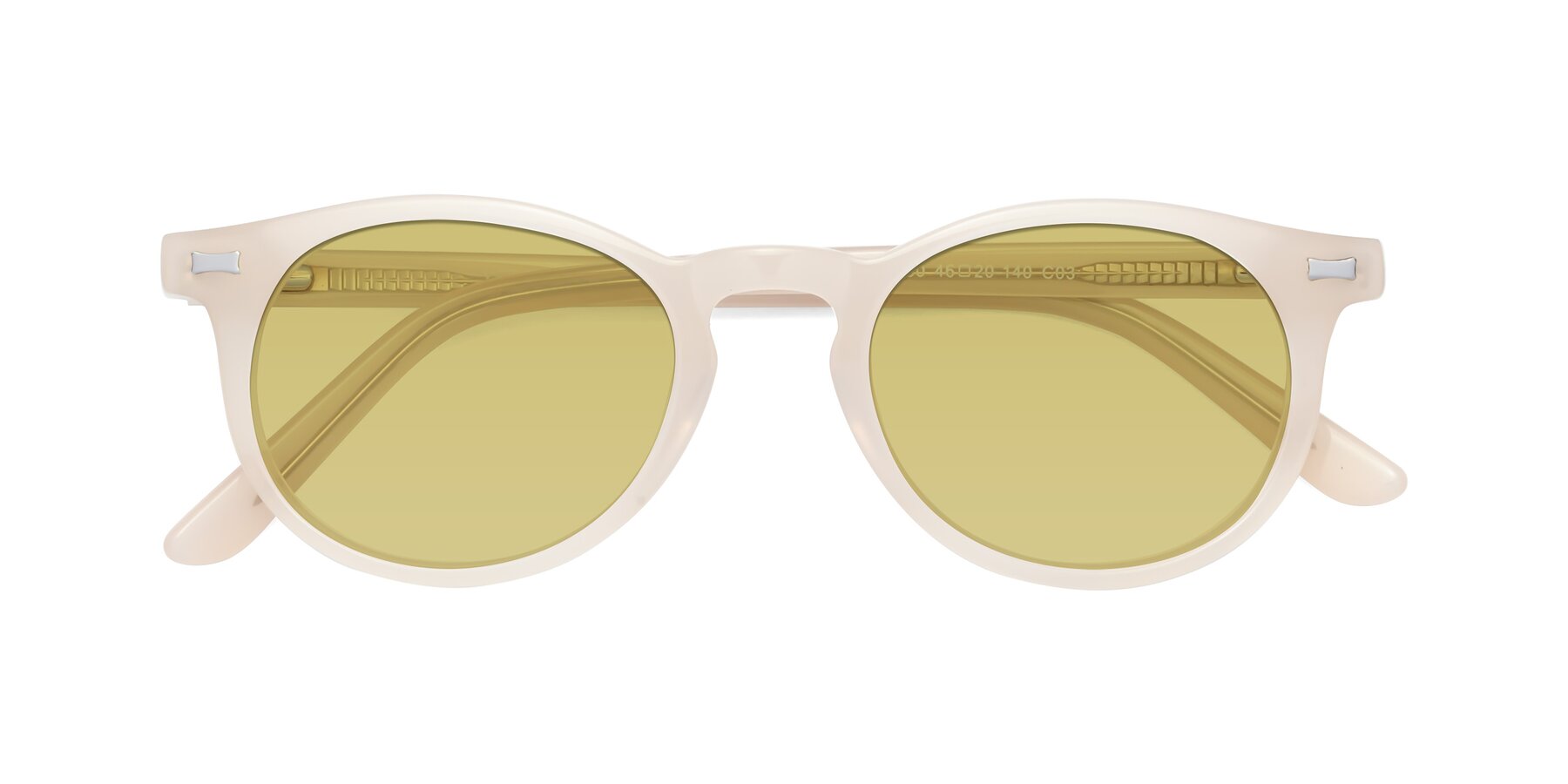 Folded Front of 17330 in Beige with Medium Champagne Tinted Lenses