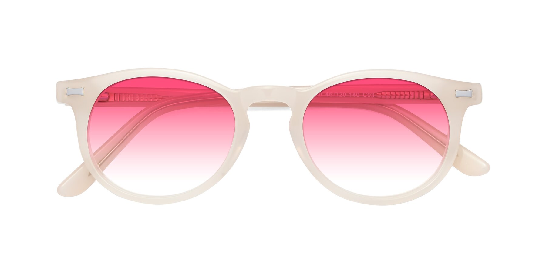 Folded Front of 17330 in Beige with Pink Gradient Lenses