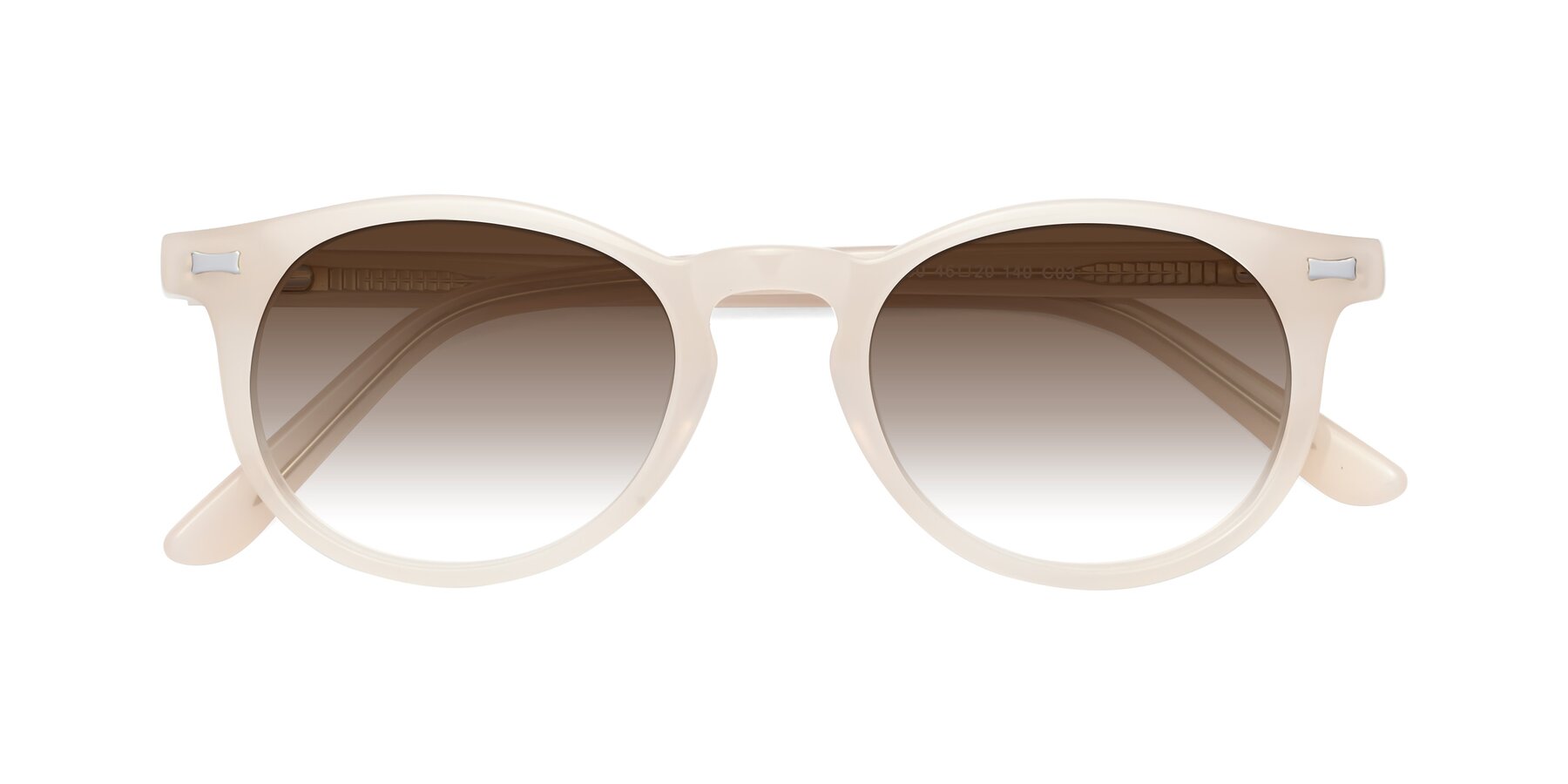Folded Front of 17330 in Beige with Brown Gradient Lenses