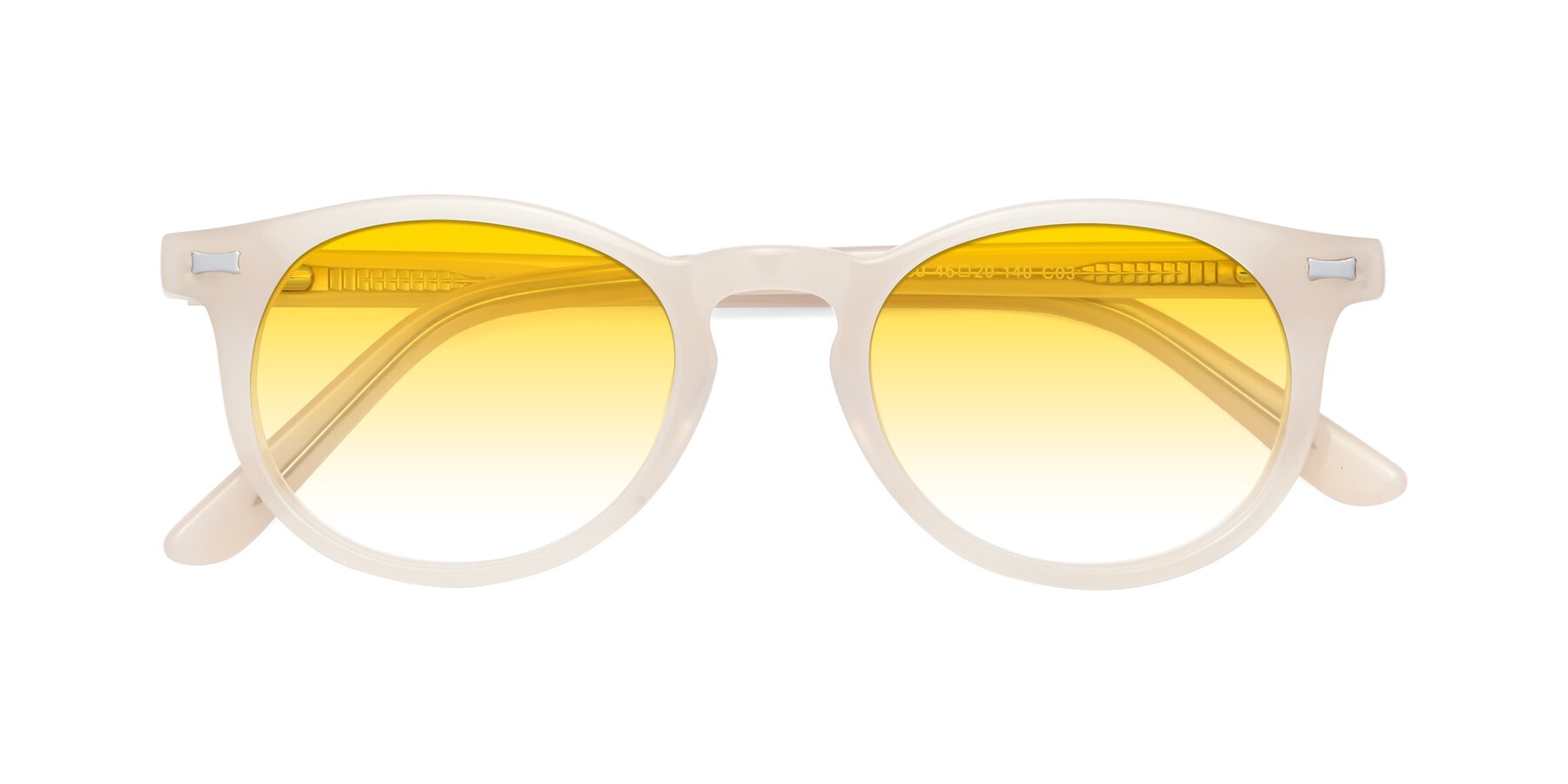 Folded Front of 17330 in Beige with Yellow Gradient Lenses