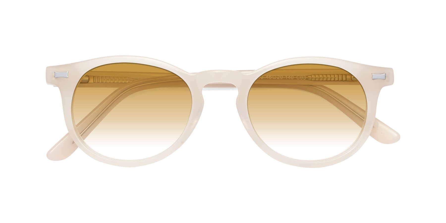 Folded Front of 17330 in Beige with Champagne Gradient Lenses