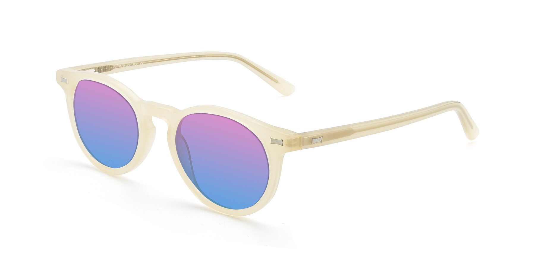 Angle of 17330 in Beige with Pink / Blue Gradient Lenses