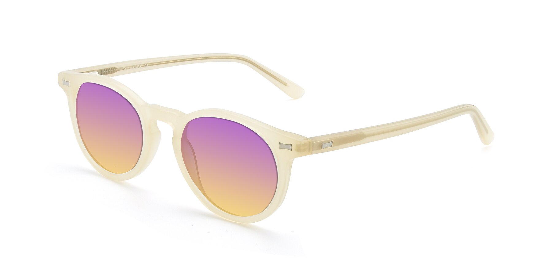 Angle of 17330 in Beige with Purple / Yellow Gradient Lenses