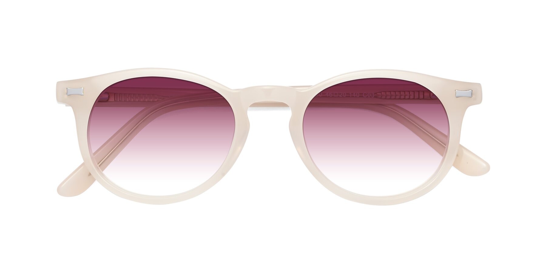 Folded Front of 17330 in Beige with Wine Gradient Lenses