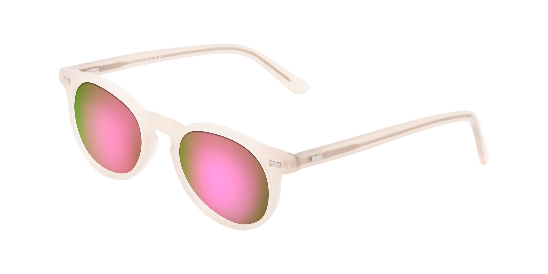 Angle of 17330 in Beige with Pink Mirrored Lenses