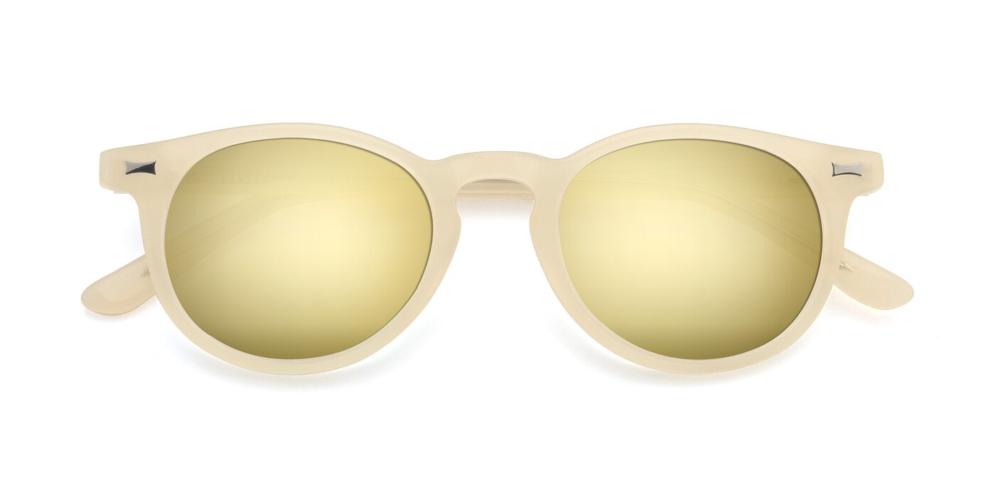 17330 - Beige Flash Mirrored Sunglasses