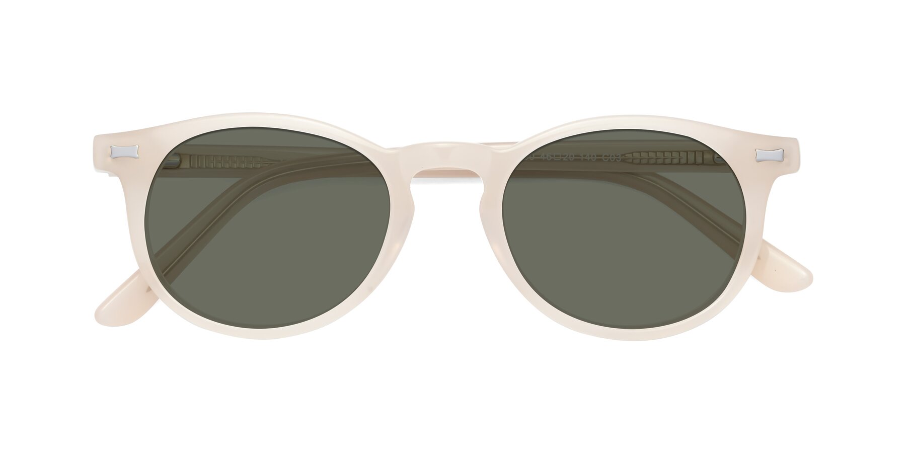 Folded Front of 17330 in Beige with Gray Polarized Lenses