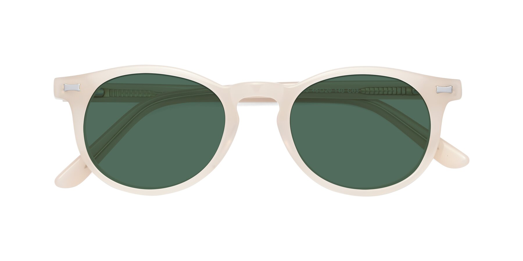 Folded Front of 17330 in Beige with Green Polarized Lenses