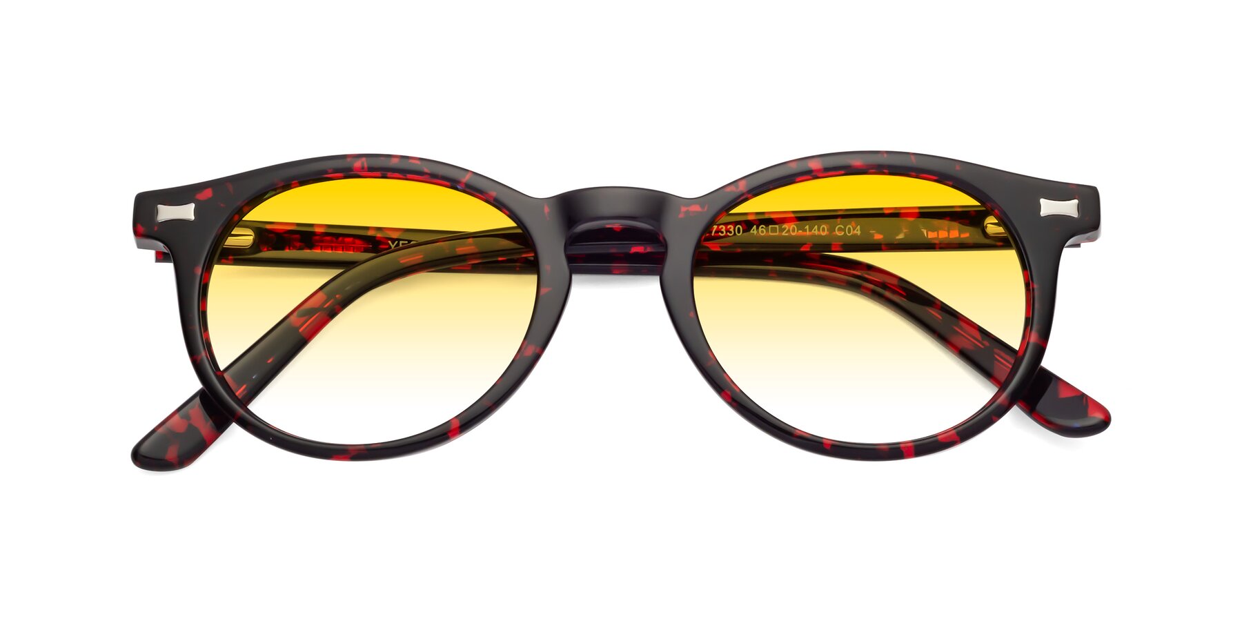 Folded Front of 17330 in Tortoise Wine with Yellow Gradient Lenses