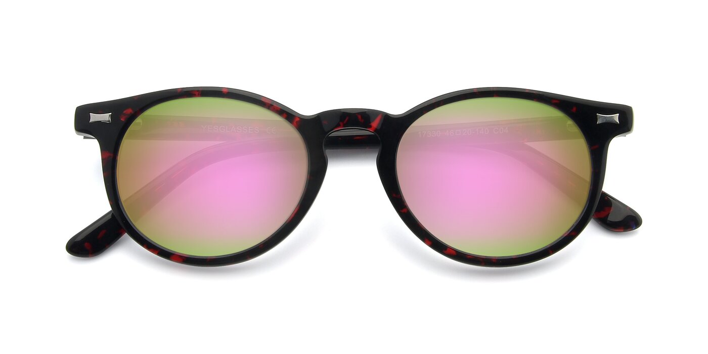17330 - Tortoise Wine Flash Mirrored Sunglasses