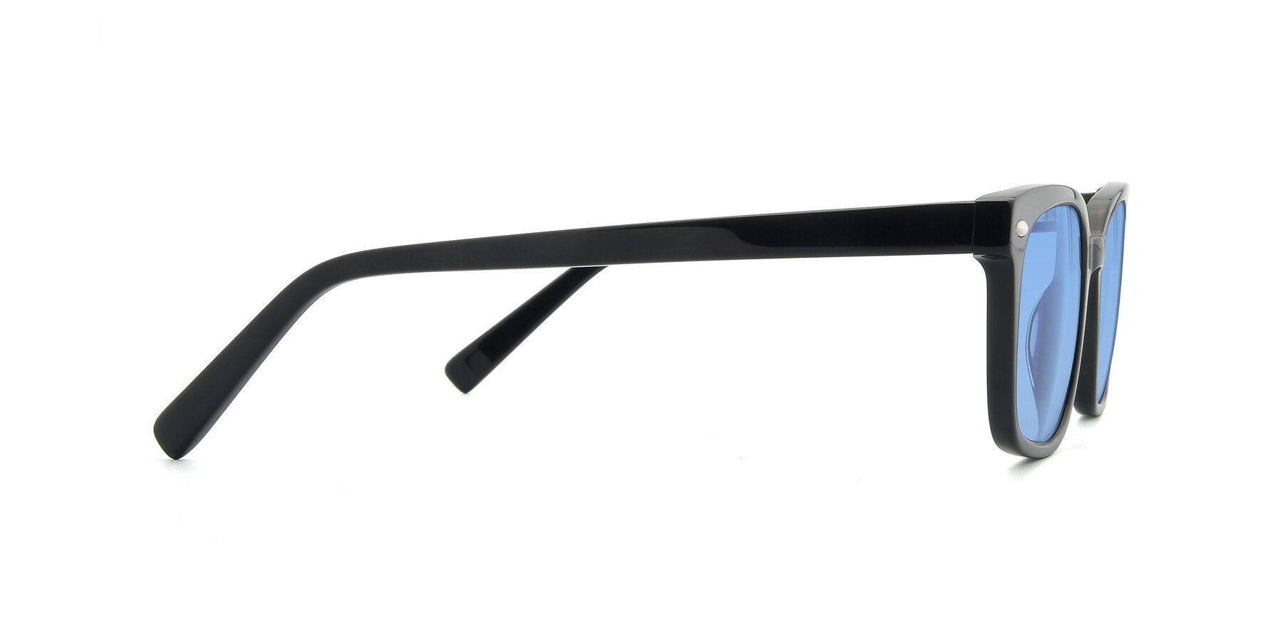 Side of 17349 in Black with Medium Blue Tinted Lenses