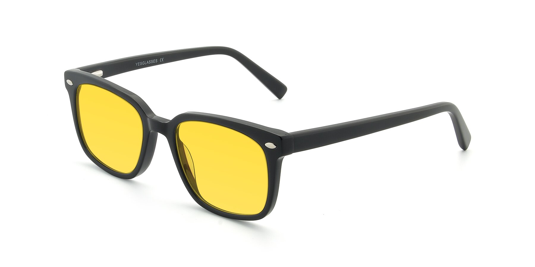Angle of 17349 in Black with Yellow Tinted Lenses