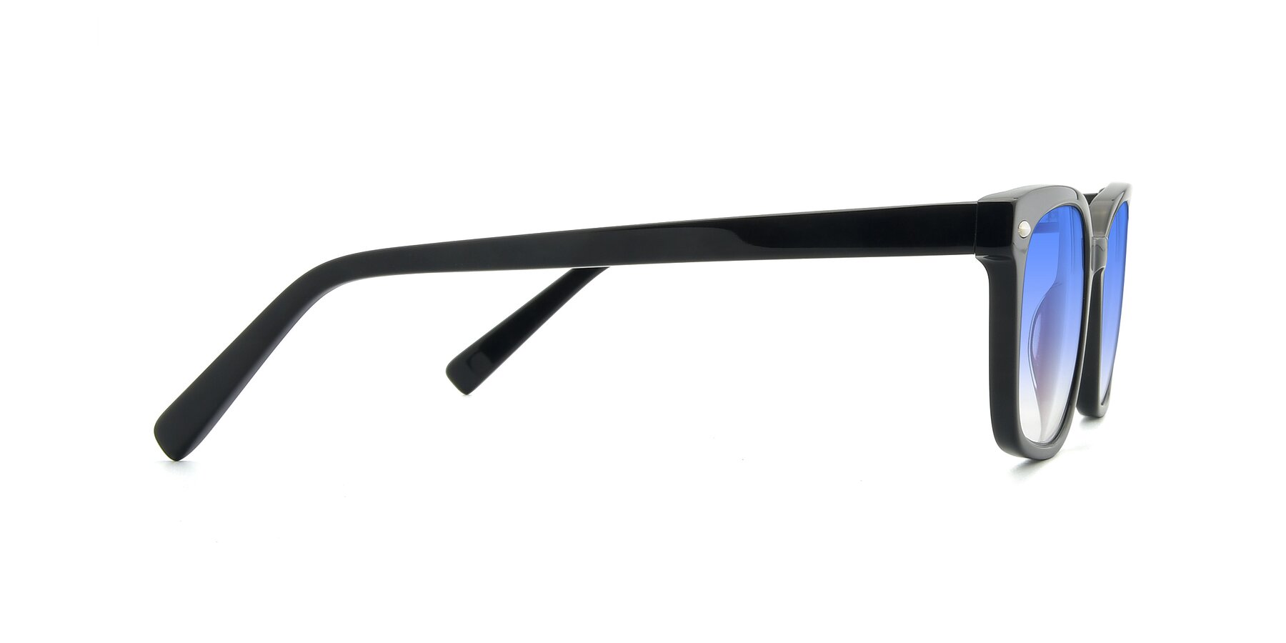 Side of 17349 in Black with Blue Gradient Lenses
