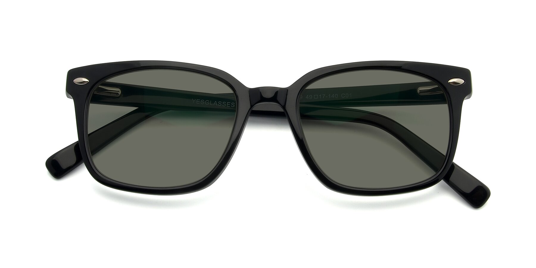 Folded Front of 17349 in Black with Gray Polarized Lenses