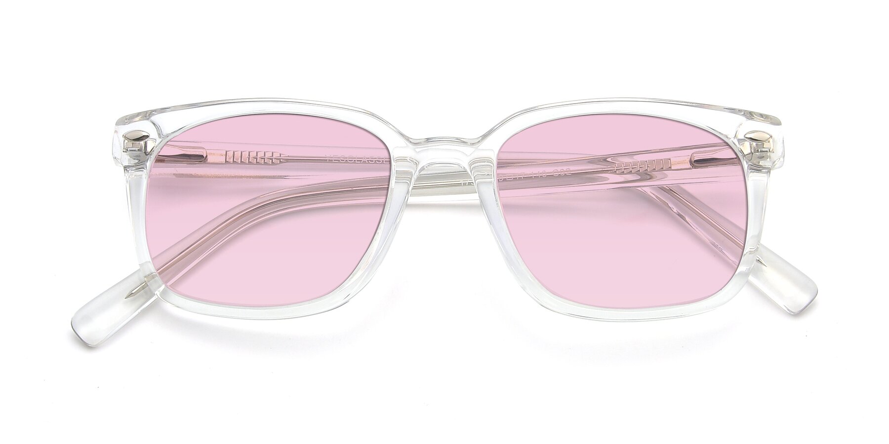 Folded Front of 17349 in Clear with Light Pink Tinted Lenses