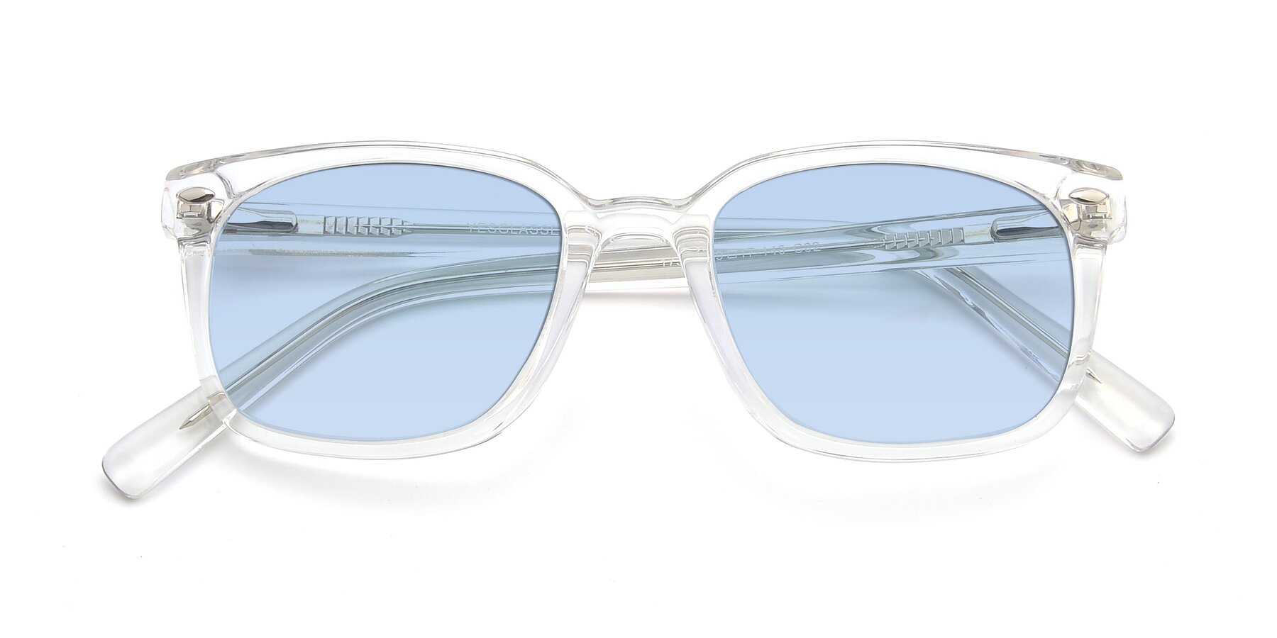 Folded Front of 17349 in Clear with Light Blue Tinted Lenses
