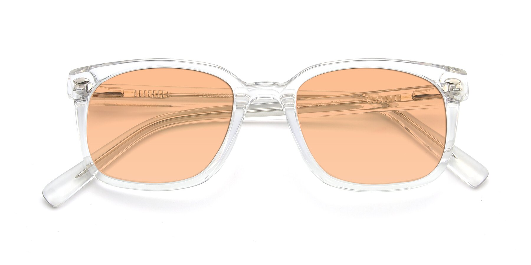 Folded Front of 17349 in Clear with Light Orange Tinted Lenses