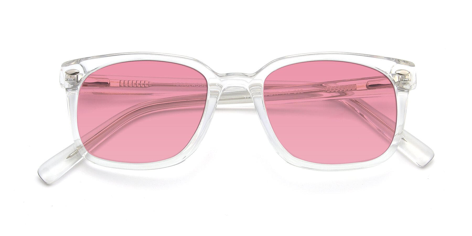 Folded Front of 17349 in Clear with Pink Tinted Lenses