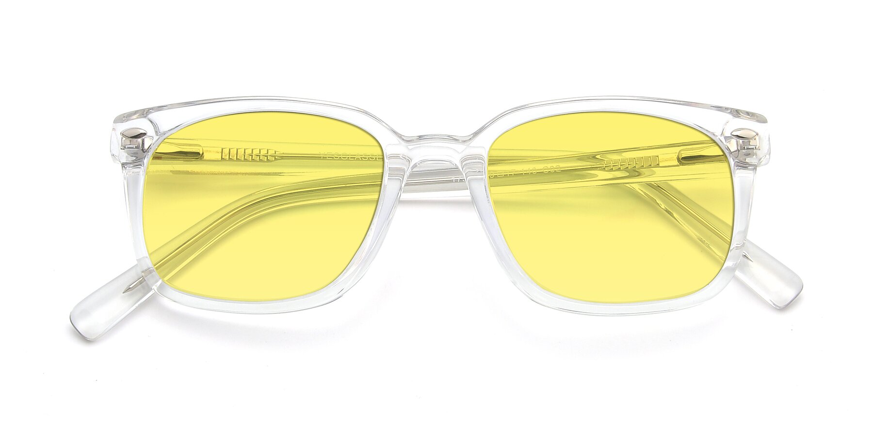 Folded Front of 17349 in Clear with Medium Yellow Tinted Lenses