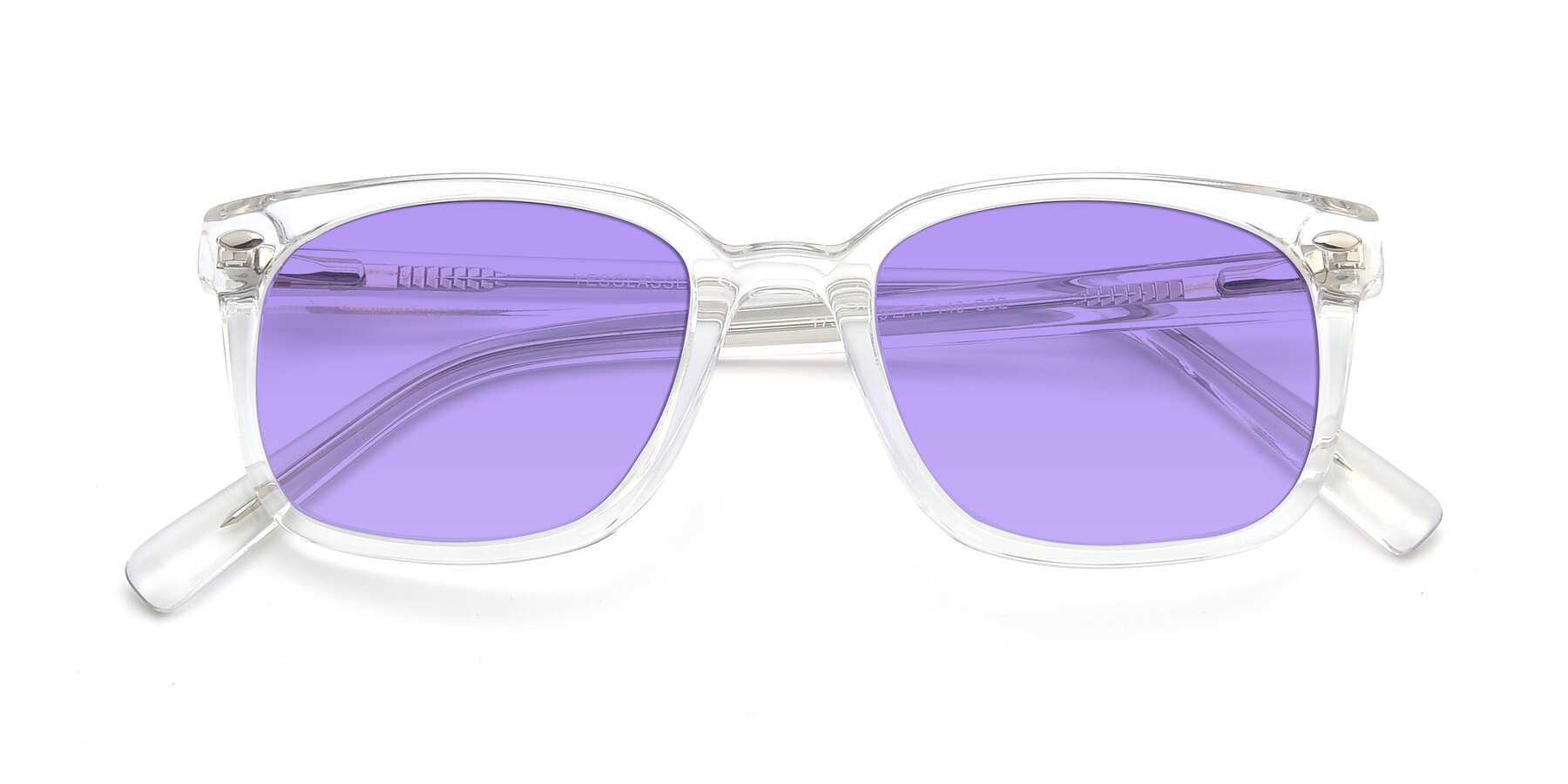 Folded Front of 17349 in Clear with Medium Purple Tinted Lenses