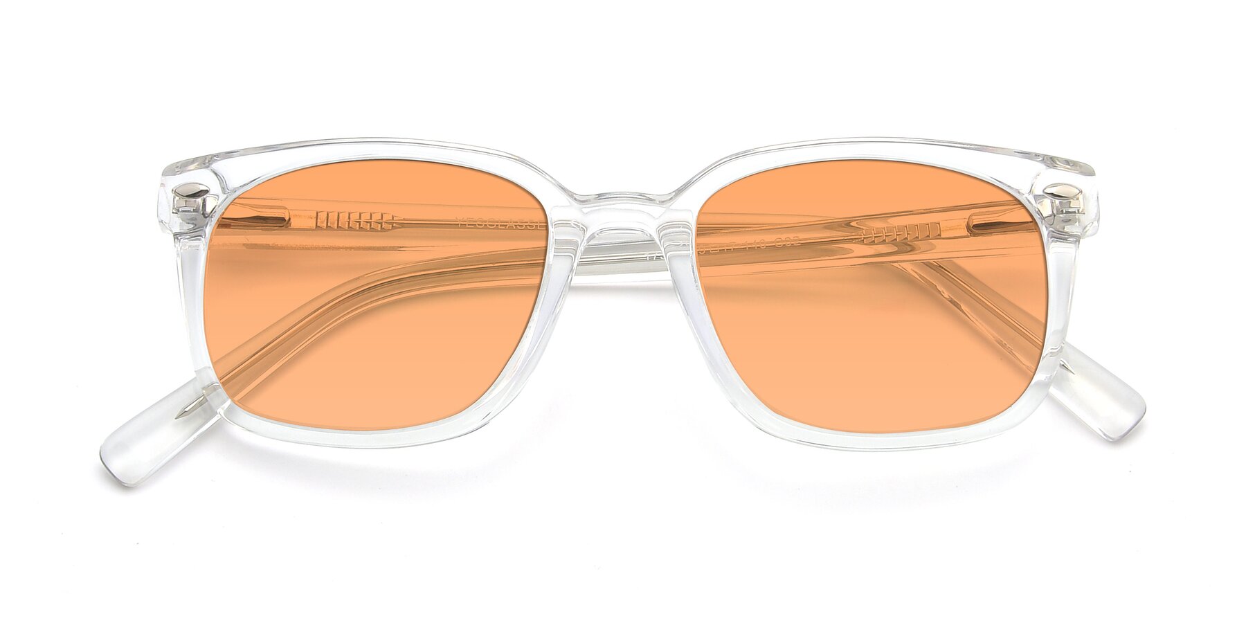Folded Front of 17349 in Clear with Medium Orange Tinted Lenses