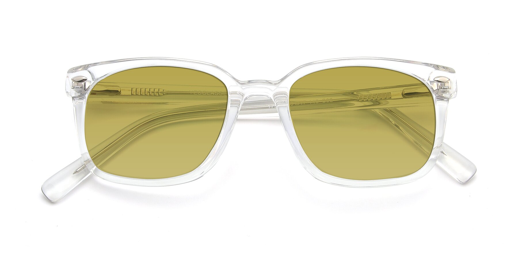 Folded Front of 17349 in Clear with Champagne Tinted Lenses