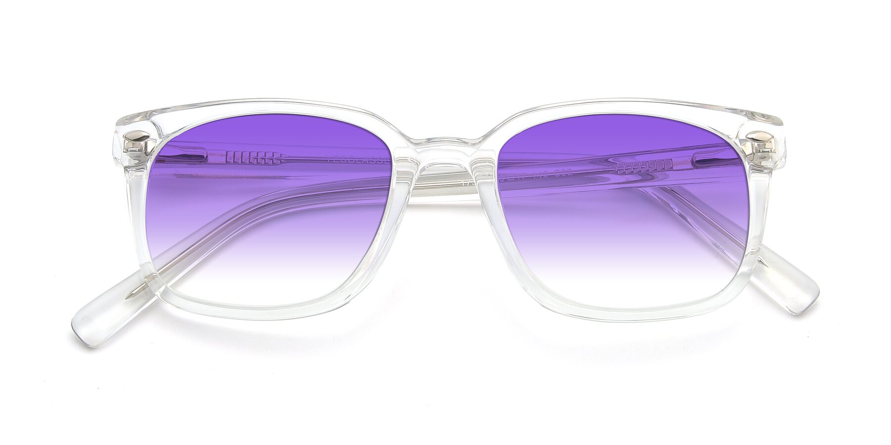 Folded Front of 17349 in Clear with Purple Gradient Lenses