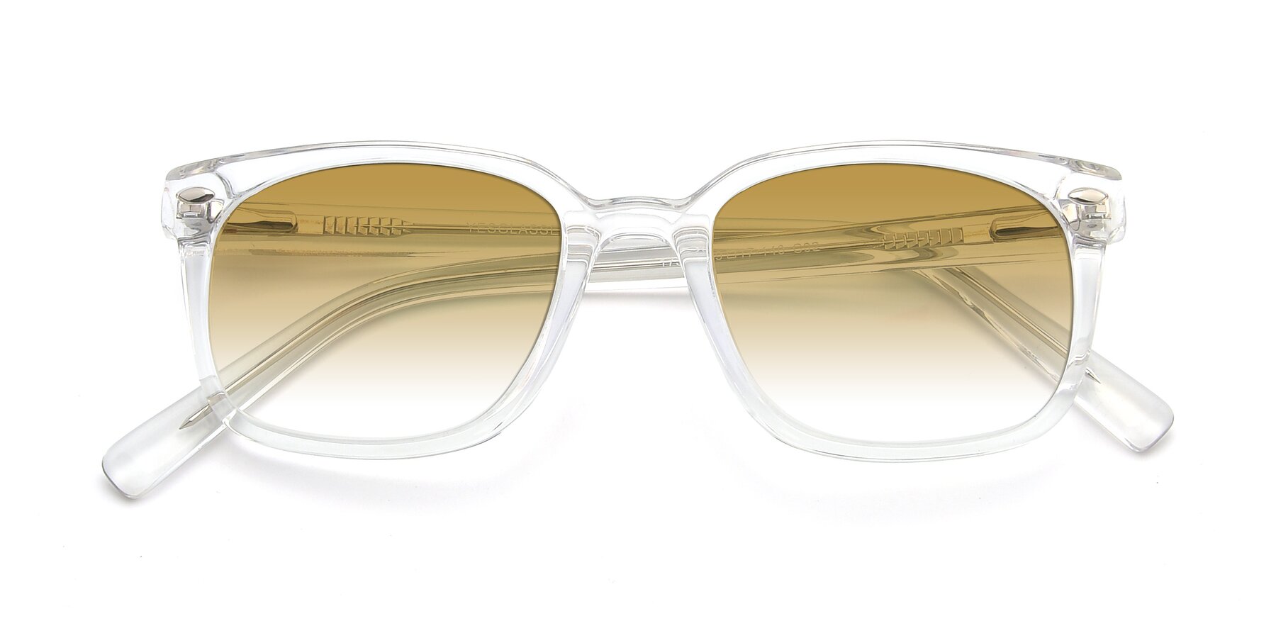Folded Front of 17349 in Clear with Champagne Gradient Lenses