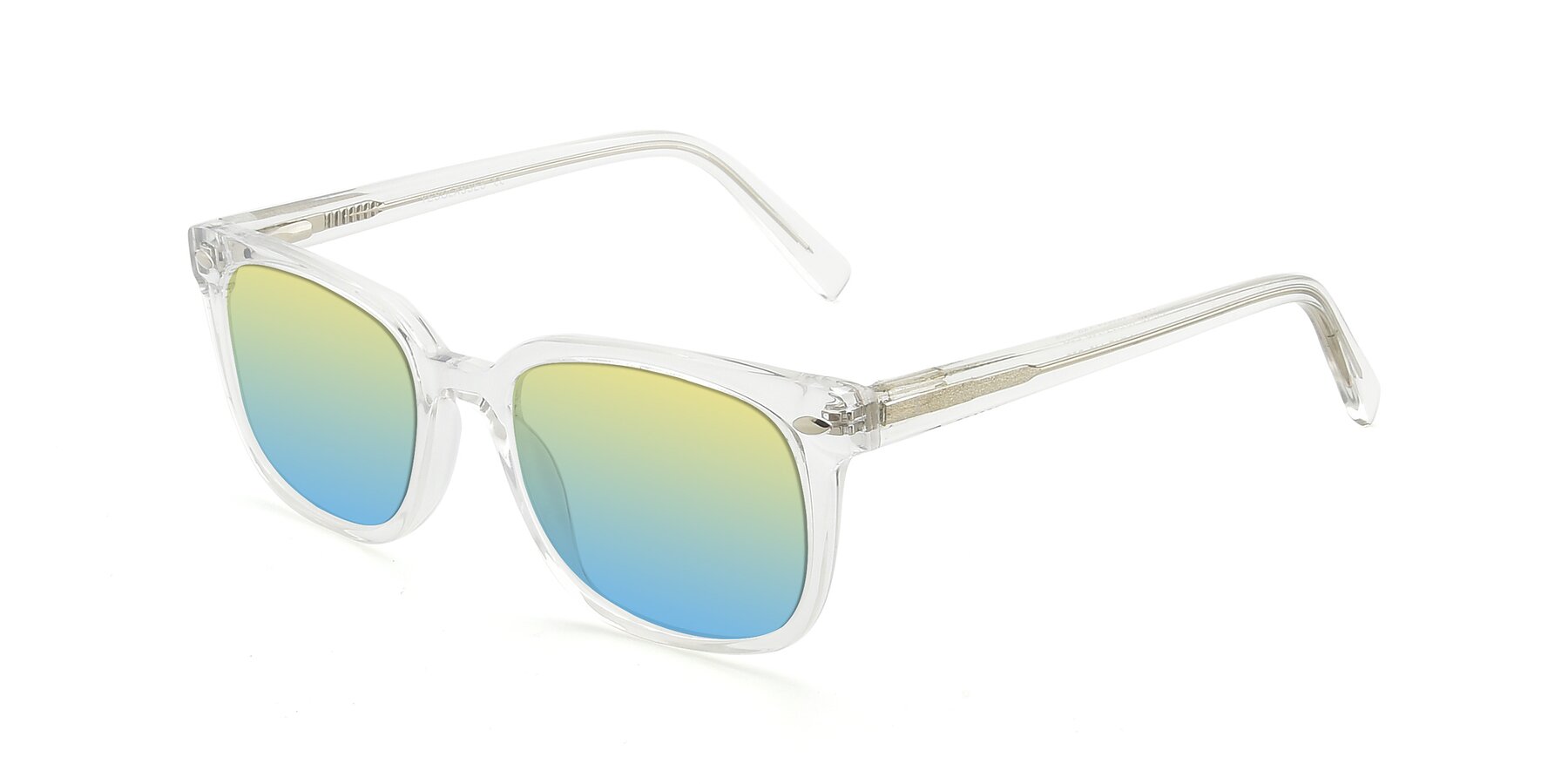 Angle of 17349 in Clear with Yellow / Blue Gradient Lenses