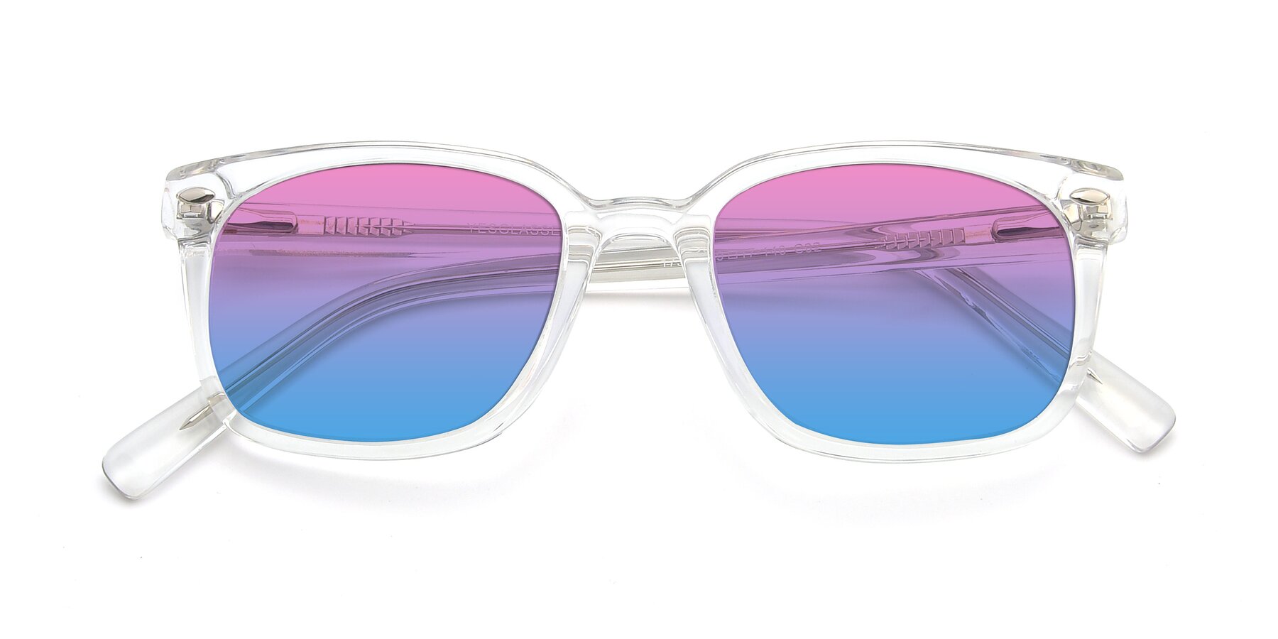 Folded Front of 17349 in Clear with Pink / Blue Gradient Lenses