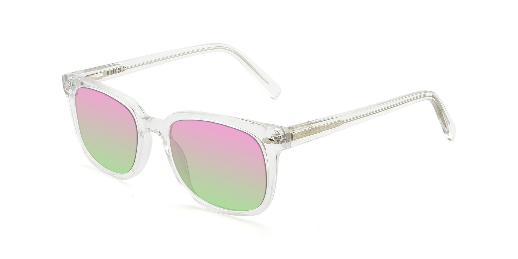 Angle of 17349 in Clear with Pink / Green Gradient Lenses