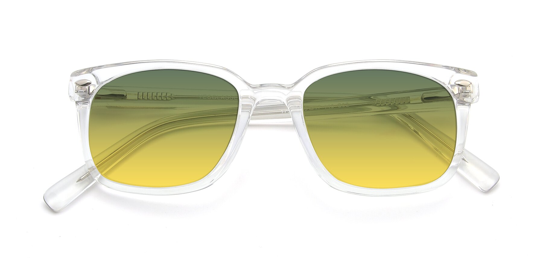 Folded Front of 17349 in Clear with Green / Yellow Gradient Lenses