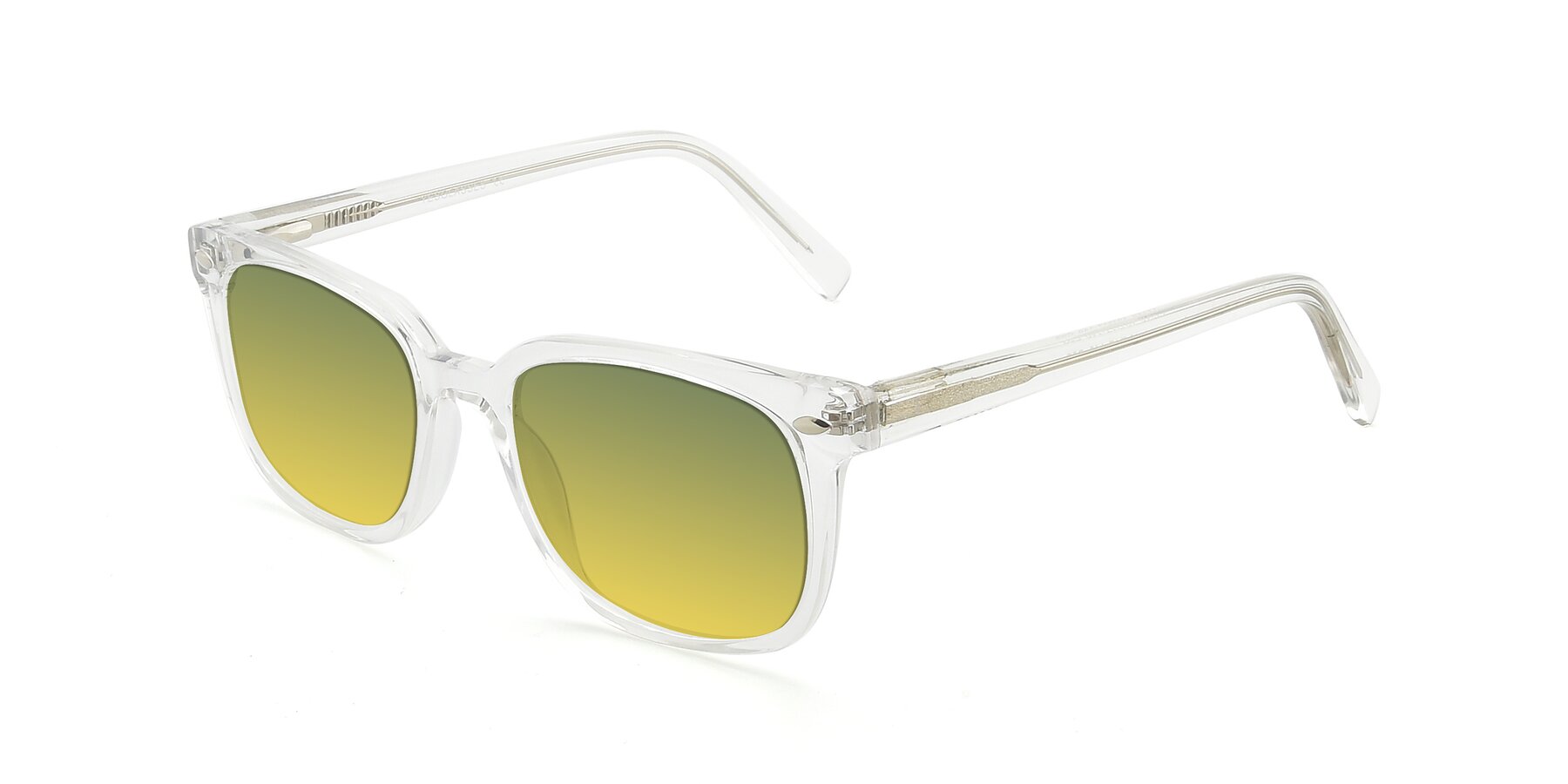 Angle of 17349 in Clear with Green / Yellow Gradient Lenses