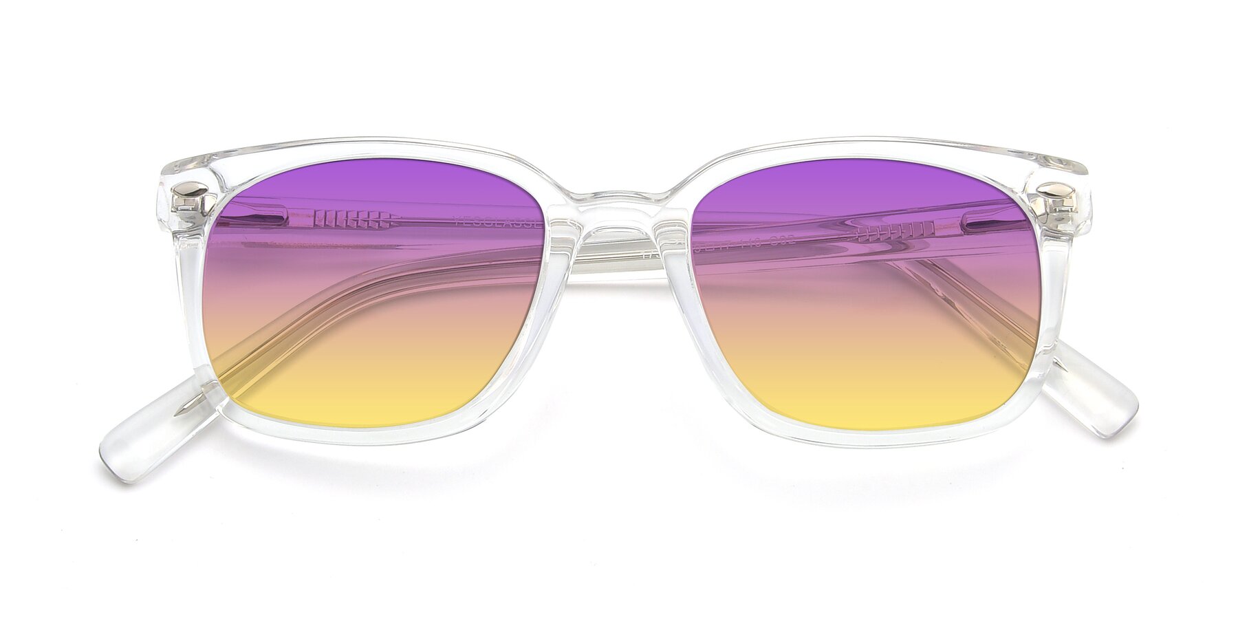 Folded Front of 17349 in Clear with Purple / Yellow Gradient Lenses