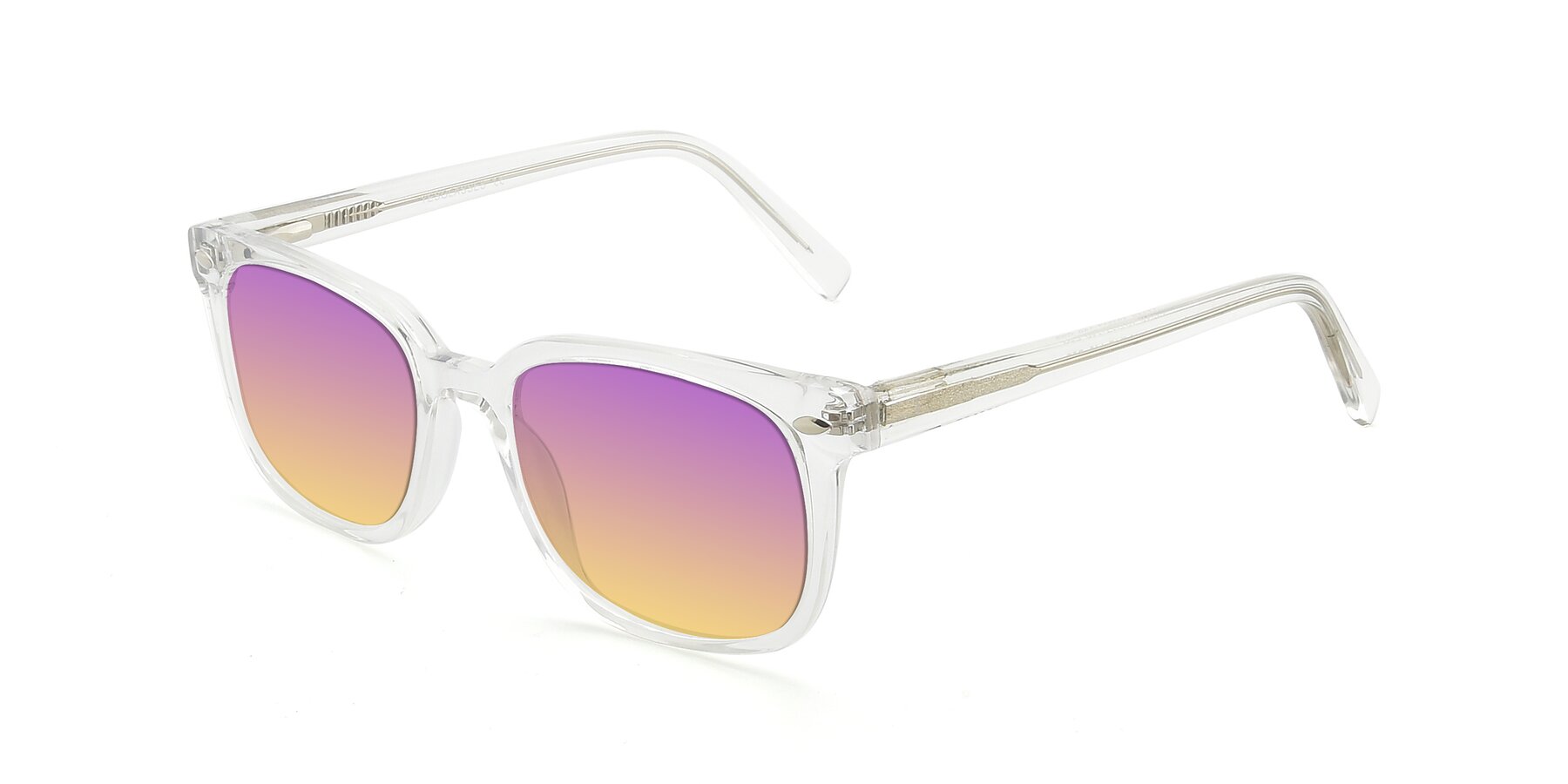 Angle of 17349 in Clear with Purple / Yellow Gradient Lenses