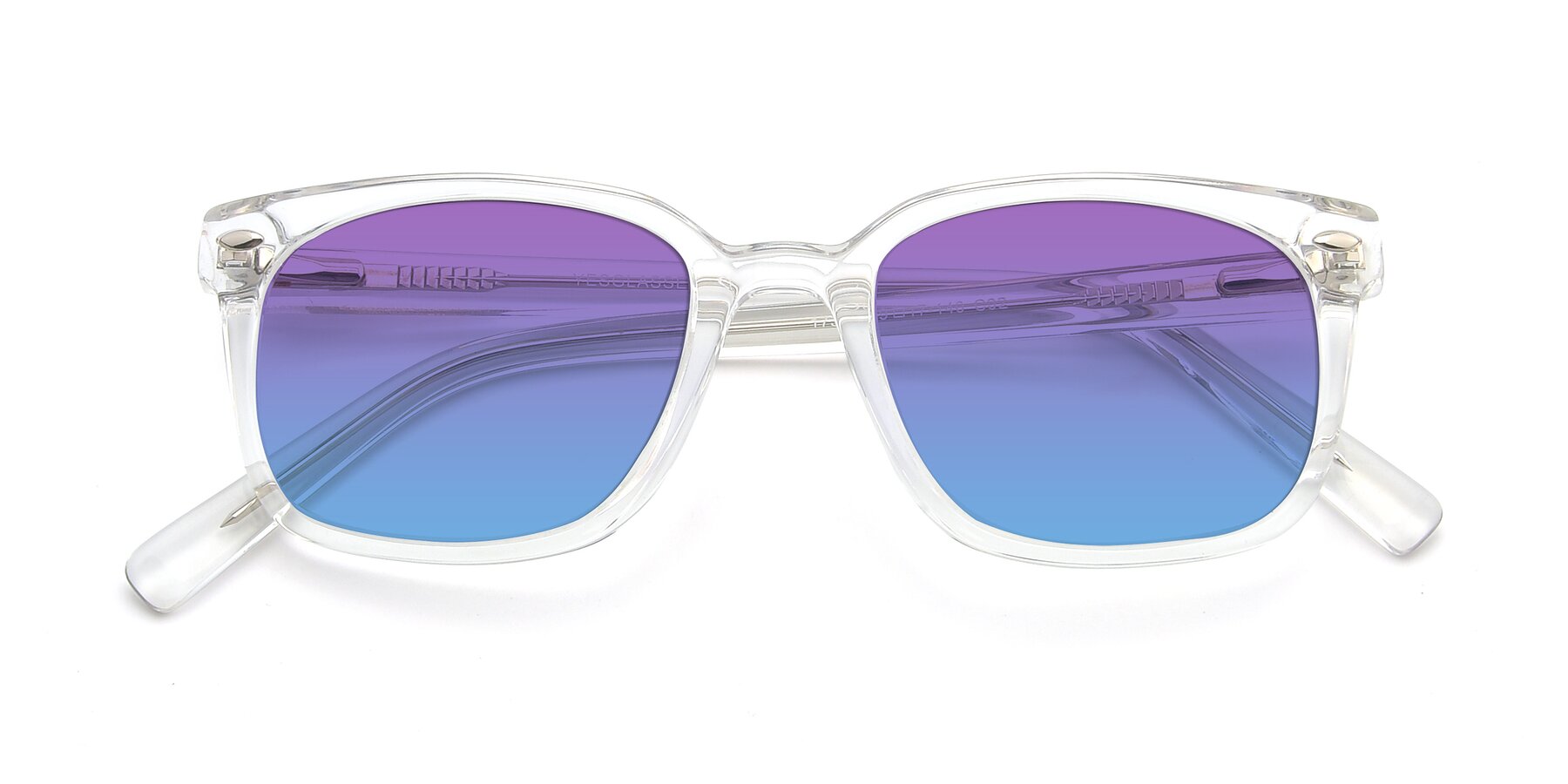 Folded Front of 17349 in Clear with Purple / Blue Gradient Lenses