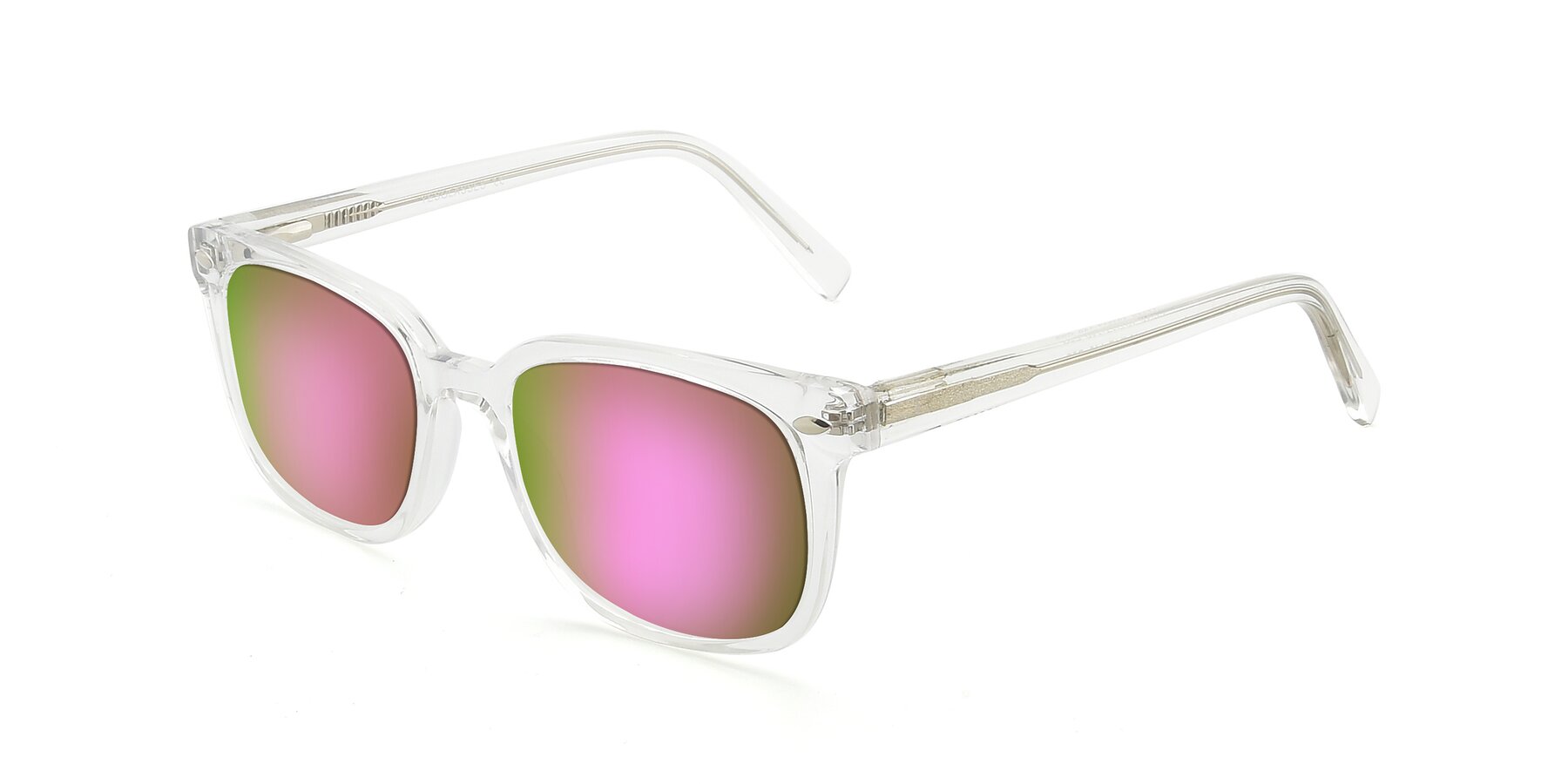 Angle of 17349 in Clear with Pink Mirrored Lenses
