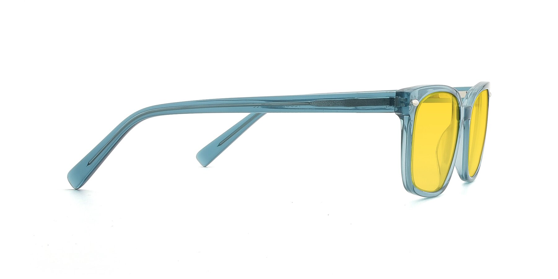 Side of 17349 in Transparent Cyan with Yellow Tinted Lenses