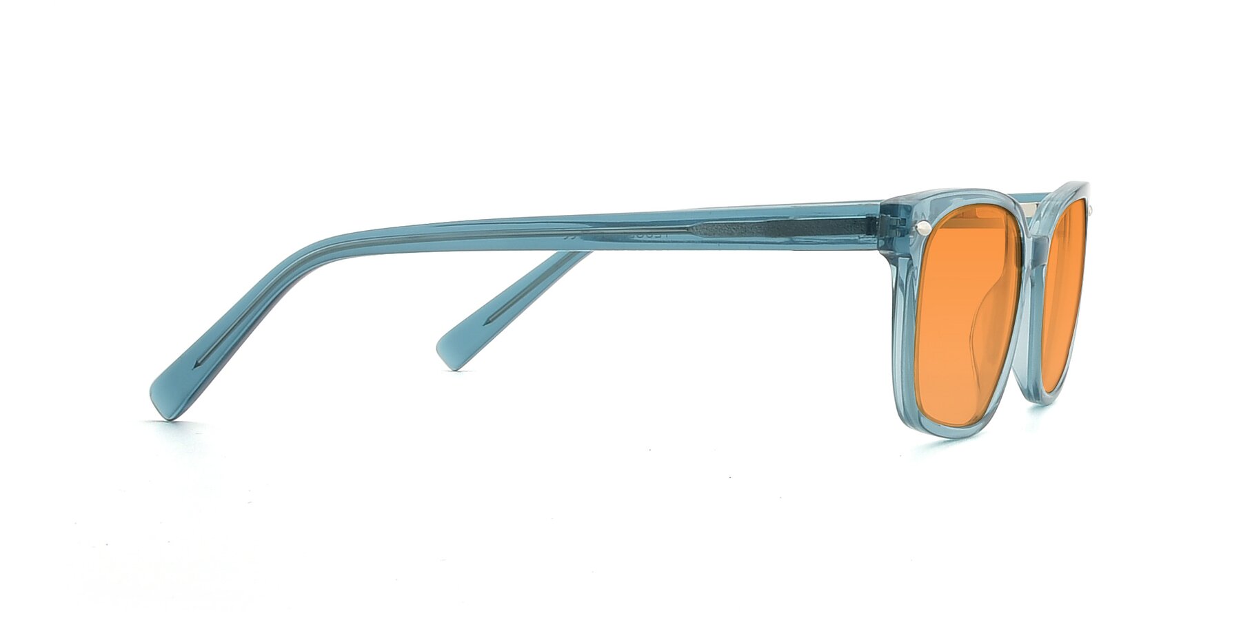 Side of 17349 in Transparent Cyan with Orange Tinted Lenses
