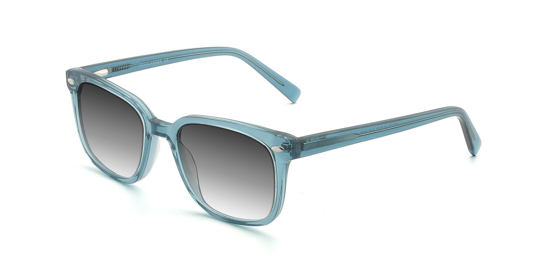 Angle of 17349 in Transparent Cyan with Gray Gradient Lenses
