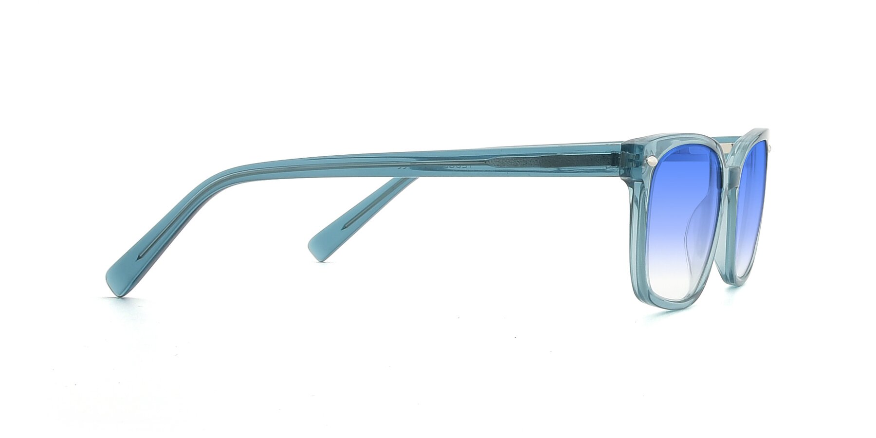 Side of 17349 in Transparent Cyan with Blue Gradient Lenses