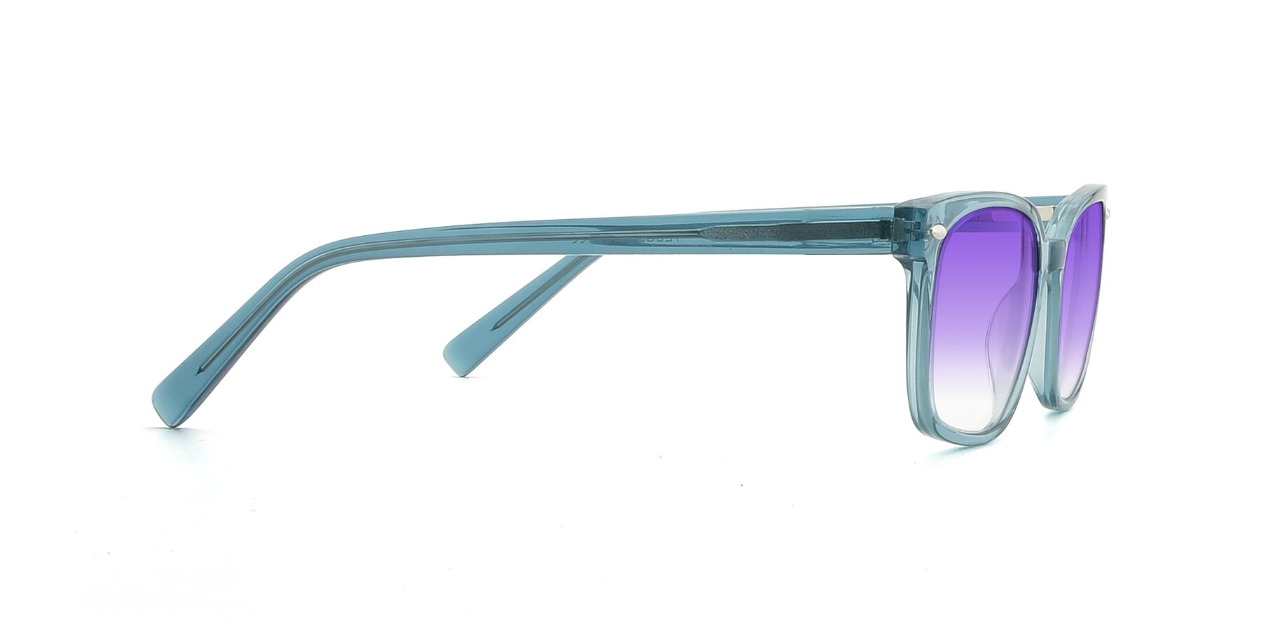 Side of 17349 in Transparent Cyan with Purple Gradient Lenses