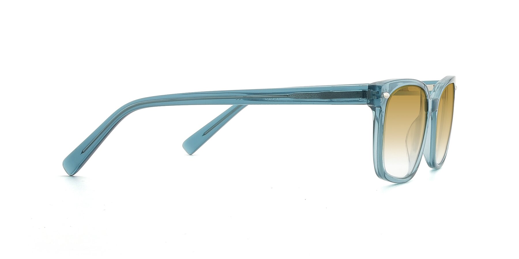 Side of 17349 in Transparent Cyan with Champagne Gradient Lenses