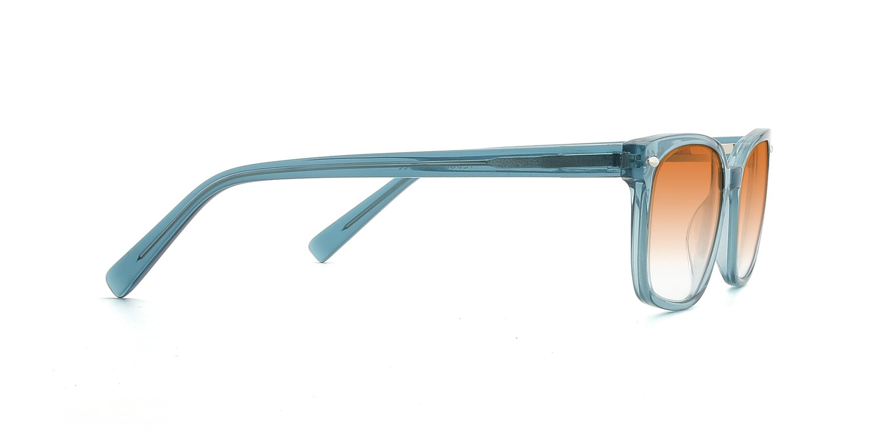 Side of 17349 in Transparent Cyan with Orange Gradient Lenses