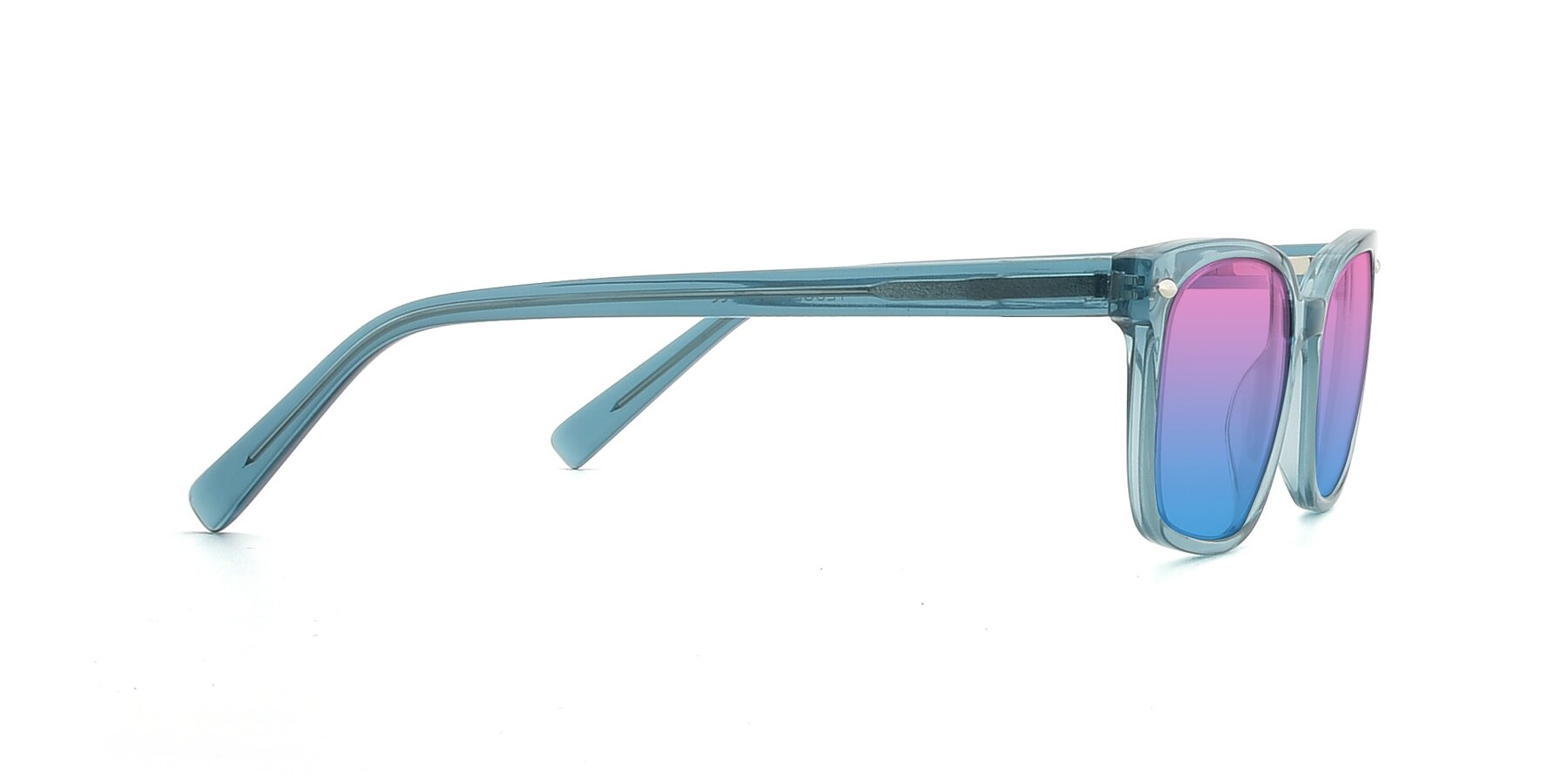 Side of 17349 in Transparent Cyan with Pink / Blue Gradient Lenses