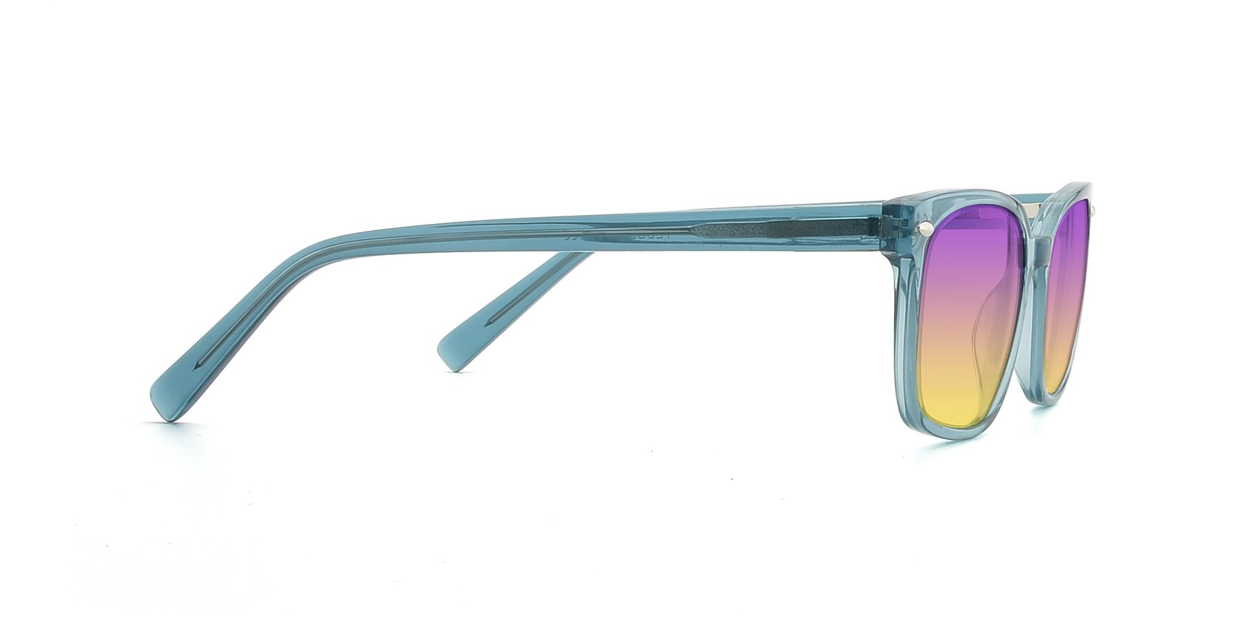 Side of 17349 in Transparent Cyan with Purple / Yellow Gradient Lenses