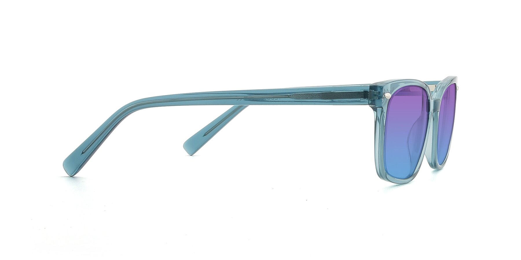 Side of 17349 in Transparent Cyan with Purple / Blue Gradient Lenses