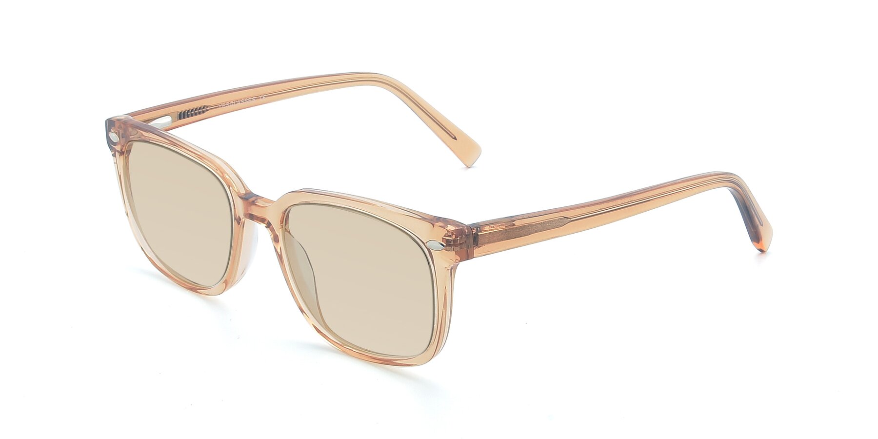 Angle of 17349 in Transparent Caramel with Light Brown Tinted Lenses