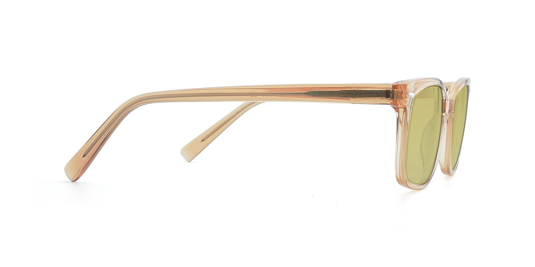 Side of 17349 in Transparent Caramel with Medium Champagne Tinted Lenses