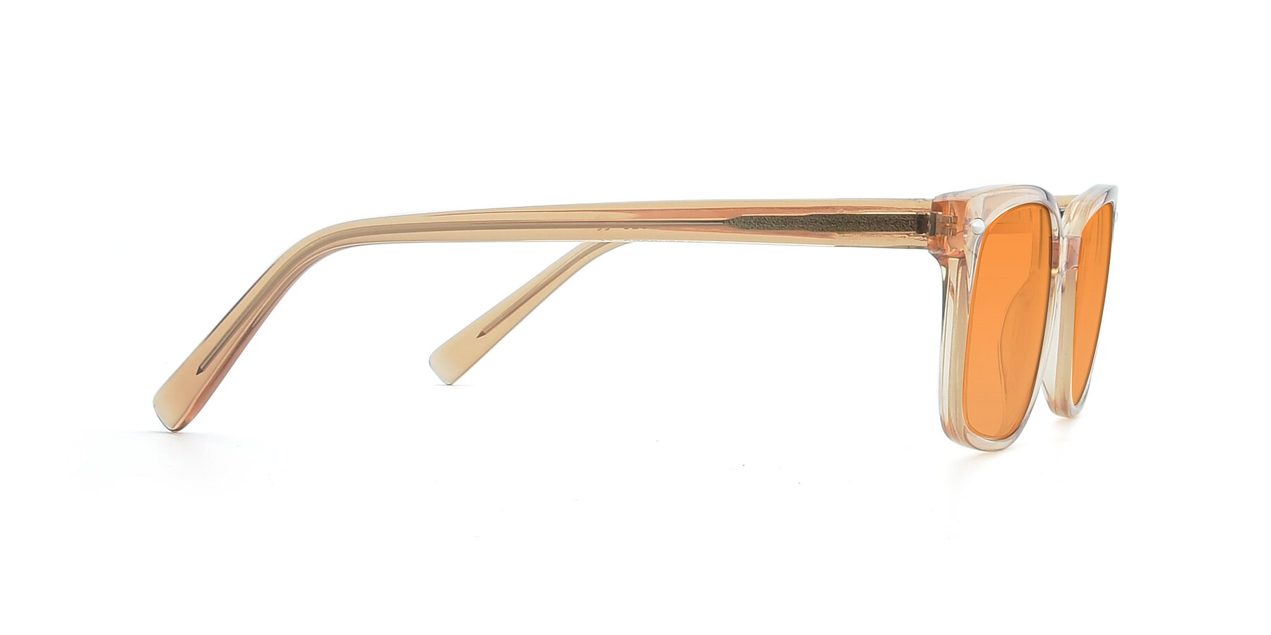 Side of 17349 in Transparent Caramel with Orange Tinted Lenses